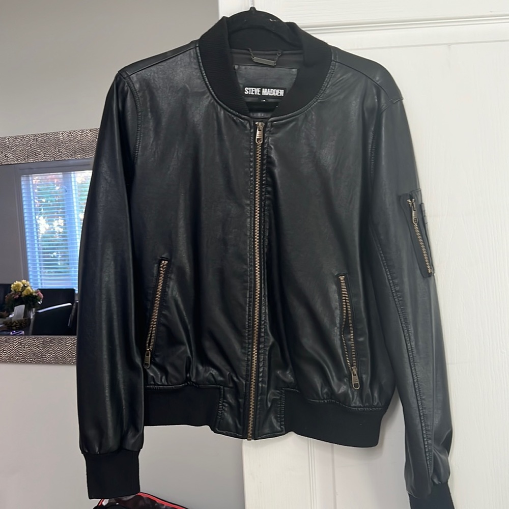 Steve Madden Women’s Faux Leather Jacket